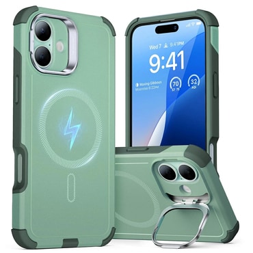Hibridna maska ESR Cyber Armor Kickstand za iPhone 16 - green