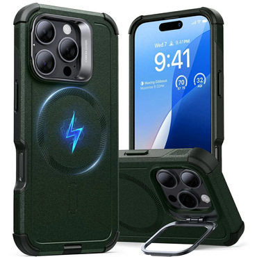 Hibridna maska ESR Cyber Armor Kickstand za iPhone 16 Pro - green