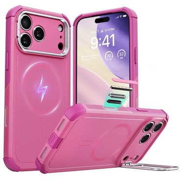 Hibridna maska ESR Cyber Armor Kickstand za iPhone 17 Pro Max - pink
