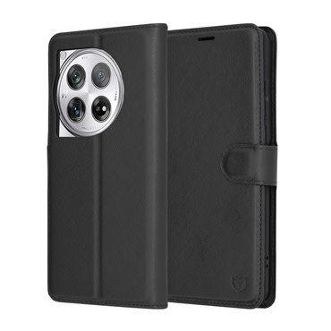 Torbica Techsuit "Leather Folio" za OnePlus 12 - crna