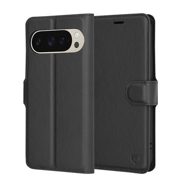 Torbica Techsuit "Leather Folio" za Google Pixel 9 / 9 Pro - crna