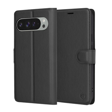 Torbica Techsuit "Leather Folio" za Google Pixel 9 Pro XL - crna