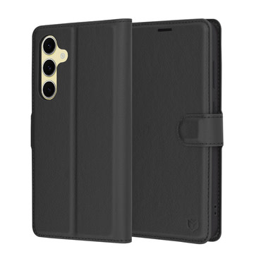 Torbica Techsuit "Leather Folio" za Samsung Galaxy S24 FE - crna