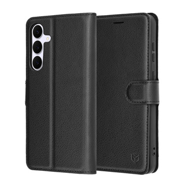Torbica Techsuit "Leather Folio" za Samsung Galaxy S25 FE - crna