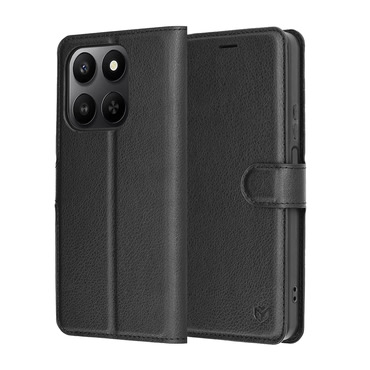 Torbica Techsuit "Leather Folio" za Honor 400 Smart / X7d 4G / X7d 5G - crna