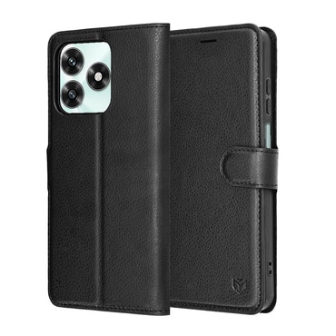 Torbica Techsuit "Leather Folio" za Honor X5c Plus - crna