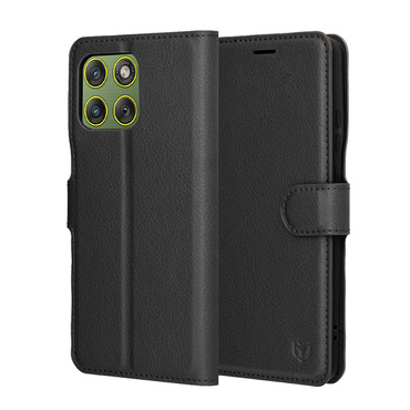 Torbica Techsuit "Leather Folio" za Motorola Edge 70 - crna