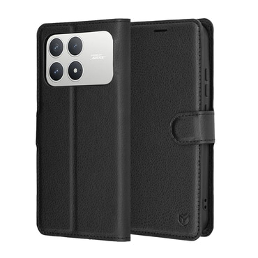 Torbica Techsuit "Leather Folio" za Xiaomi Poco F8 Pro - crna