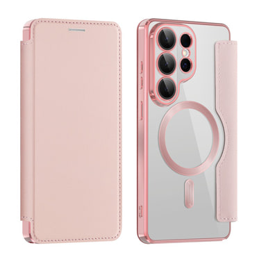 Torbica "SmartMag Book" s MagSafe tehnologijom i RFID novčanikom za Samsung Galaxy S26 Ultra - pink