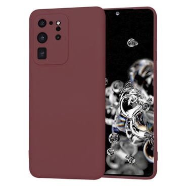 Silikonska maska Techsuit SoftFlex za Samsung Galaxy S20 Ultra - tamnocrvena