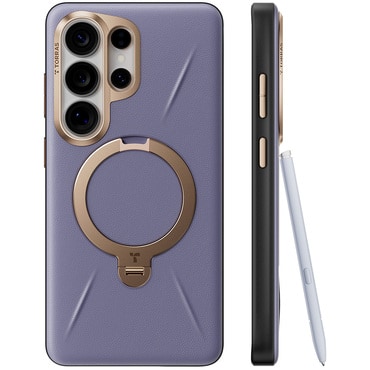 Premium maskica Torras "QPRO Leather" za Samsung Galaxy S26 Ultra - dark purple