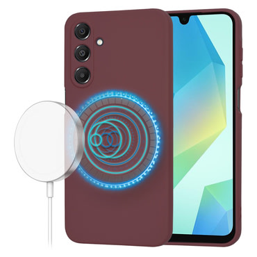 Silikonska maskica Techsuit SoftFlex MagSafe za Samsung Galaxy A16 4G / A16 5G - temno rdeč