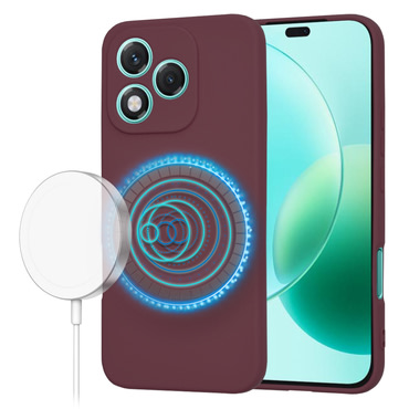 Silikonska maskica Techsuit SoftFlex MagSafe za Honor 400 Lite - temno rdeč