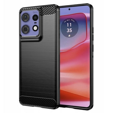 TPU gel maska  "Brushed Carbon" za Motorola Edge 50 Pro -  crna