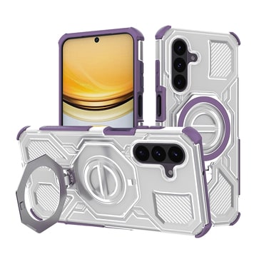 Hibridna maska "Carbon Shield Pro" za Samsung Galaxy A37 - purple transparent