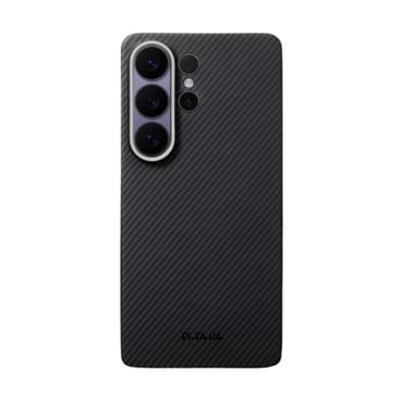 Premium maska Pitaka "Edge" s Aaron NFC gumbima za Samsung Galaxy S26 Ultra - black twill