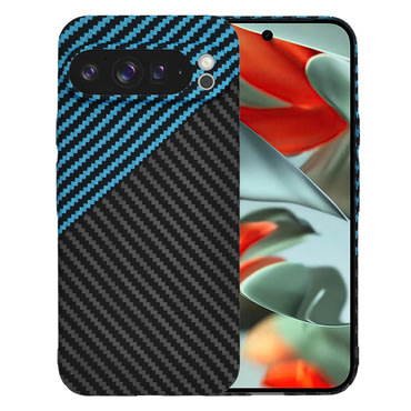 Čvrsta TPU maska Techsuit "Carbonite FiberShell" za Google Pixel 9 Pro XL - blue pulse