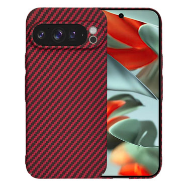 Čvrsta TPU maska Techsuit "Carbonite FiberShell" za Google Pixel 9 Pro XL - red