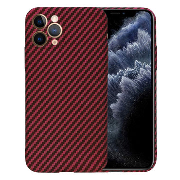 Čvrsta TPU maska Techsuit "Carbonite FiberShell" za iPhone 11 Pro - red