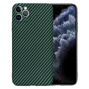 Čvrsta TPU maska Techsuit "Carbonite FiberShell" za iPhone 11 Pro Max - green