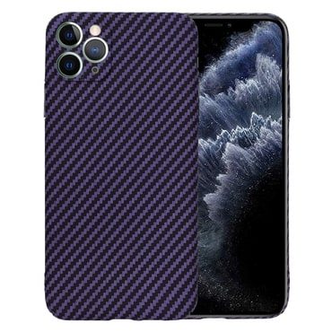 Čvrsta TPU maska Techsuit "Carbonite FiberShell" za iPhone 11 Pro Max - purple