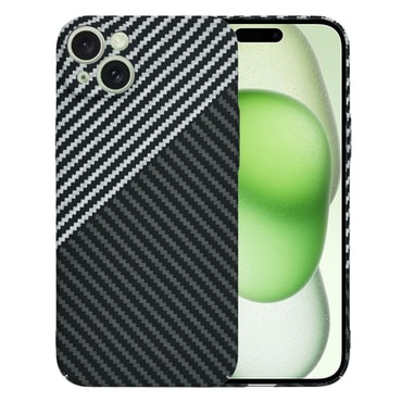 Čvrsta TPU maska Techsuit "Carbonite FiberShell" za iPhone 15 Plus - stealth gray