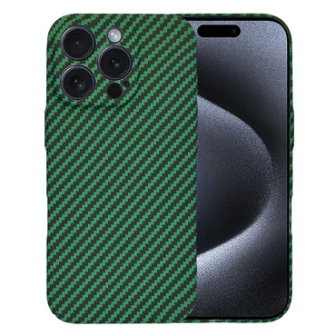 Čvrsta TPU maska Techsuit "Carbonite FiberShell" za iPhone 15 Pro - green