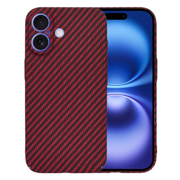 Čvrsta TPU maska Techsuit "Carbonite FiberShell" za iPhone 16 - red