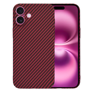 Čvrsta TPU maska Techsuit "Carbonite FiberShell" za iPhone 16 Plus - red