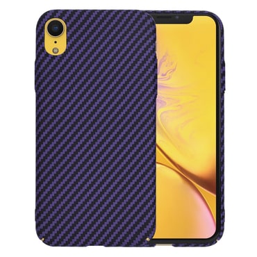 Čvrsta TPU maska Techsuit "Carbonite FiberShell" za iPhone XR - purple