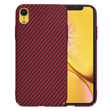 Čvrsta TPU maska Techsuit "Carbonite FiberShell" za iPhone XR - red