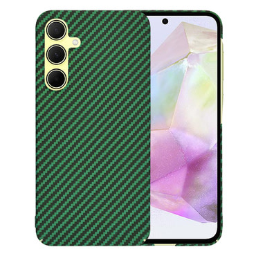 Čvrsta TPU maska Techsuit "Carbonite FiberShell" za Samsung Galaxy A35 - green