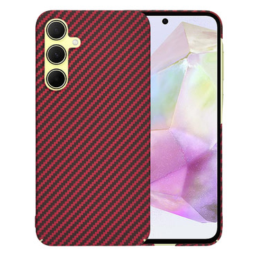 Čvrsta TPU maska Techsuit "Carbonite FiberShell" za Samsung Galaxy A35 - red