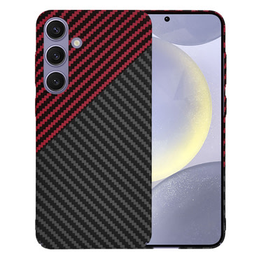 Čvrsta TPU maska Techsuit "Carbonite FiberShell" za Samsung Galaxy S24 Plus - red vortex