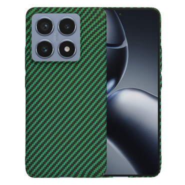 Čvrsta TPU maska Techsuit "Carbonite FiberShell" za Xiaomi 14T Pro - green