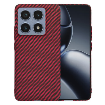 Čvrsta TPU maska Techsuit "Carbonite FiberShell" za Xiaomi 14T Pro - red