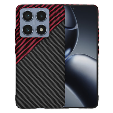 Čvrsta TPU maska Techsuit "Carbonite FiberShell" za Xiaomi 14T Pro - red vortex