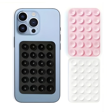 Silikonski držač za telefon s 24 vakuumska usisnika - black