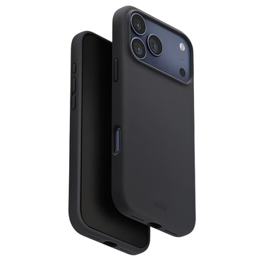 Premium maska UNIQ "Lino MagClick™" za iPhone 17 Pro - Charcoal Black