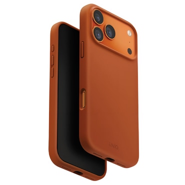 Premium maska UNIQ "Lino MagClick™" za iPhone 17 Pro - Burnt Sienna