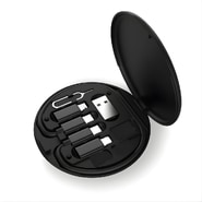 Set dodataka i adaptera USB-C, Lightning, Micro i USB-A za telefon s ugrađenim stalkom i kabelskim priključcima 60W, s prostorom za pohranu SIM i SD kartica