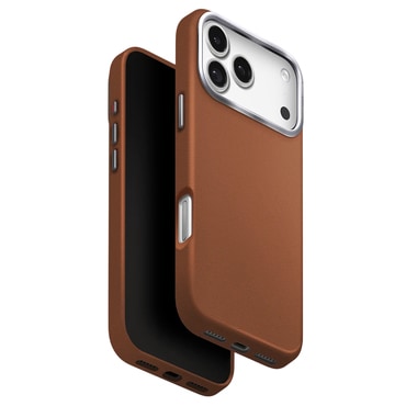 Premium maska UNIQ "Lyden Leatherette Case™" od umjetne kože za iPhone 17 Pro - Brown