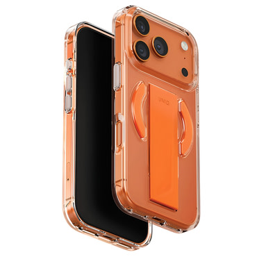 Premium maska UNIQ "Heldro Air MagClick™" za iPhone 17 Pro - Clear / Orange