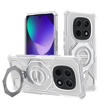 Hibridna maska "Carbon Shield Pro" za Xiaomi Redmi Note 15 5G / Poco M8 - white transparent