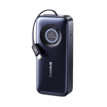 Power bank Baseus Enercore CR11 20000mAh - 67W, ugrađeni USB-C kabel, digitalni zaslon - black