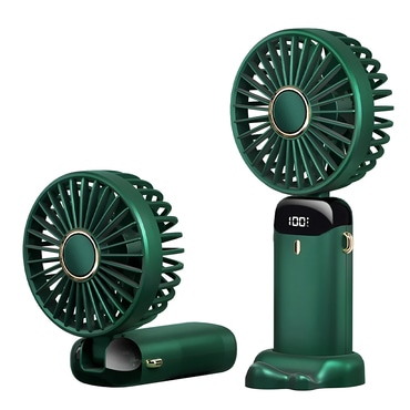 Ventilator Techsuit "N15" zložljiv, digitalni prikaz, ultra tih, 1800mAh - green
