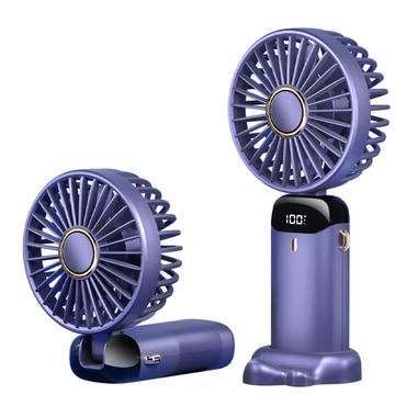 Ventilator Techsuit "N15" zložljiv, digitalni prikaz, ultra tih, 1800mAh - violet