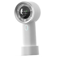Ventilator Techsuit "HX130" s digitalnim zaslonom, ultra tihi, 1200mAh - bijeli