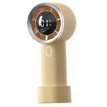 Ručni ventilator Techsuit "HX130" s digitalnim prikazom i 1200mAh - yellow