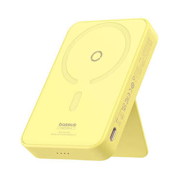 Power bank Baseus "MagPro Magnetic" 5000mAh 20W s MagSafe i USB-C kabelom - yellow